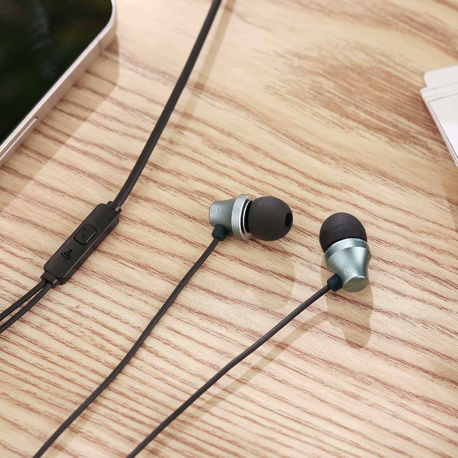 iRAG A101 Wired Earbuds Headphones for School Noise Isolating in-Ear Earphones with Microphone Remote with 3.5mm Plug in Audio Jack (Gun Metal) - Image 8